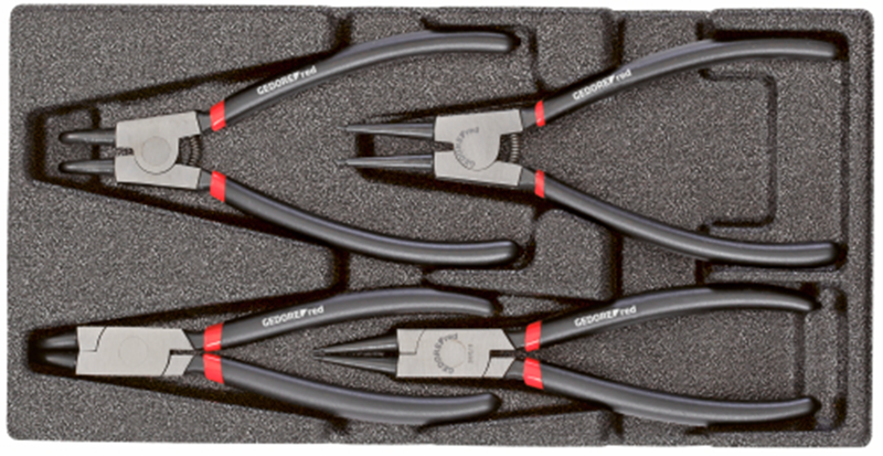 Gedore Red Borgvertangenet Punt Form Black 4-Piece