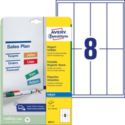 Magnetische Etiketten Avery Zweckform 140 x 50 mm weiß