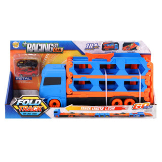 Andere Marken Pop-up Auto Transporter + 2 Die-Cast-Fahrzeuge