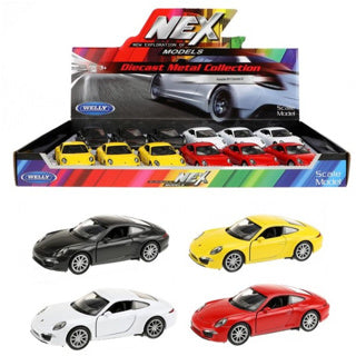 WELLY -Auto, das Porsche 911 Carrera S 4 Asorti warf