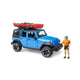 Bruder Jeep Wrangler Rubicon Unlimited mit Kajak und Figuu