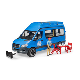 Bruder Camper Mercedes Benz Sprinter mit Treiber und Zubehör