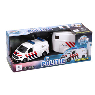 Kinder Globe Globe VW Transporter Polizei mit Pferdeanhänger
