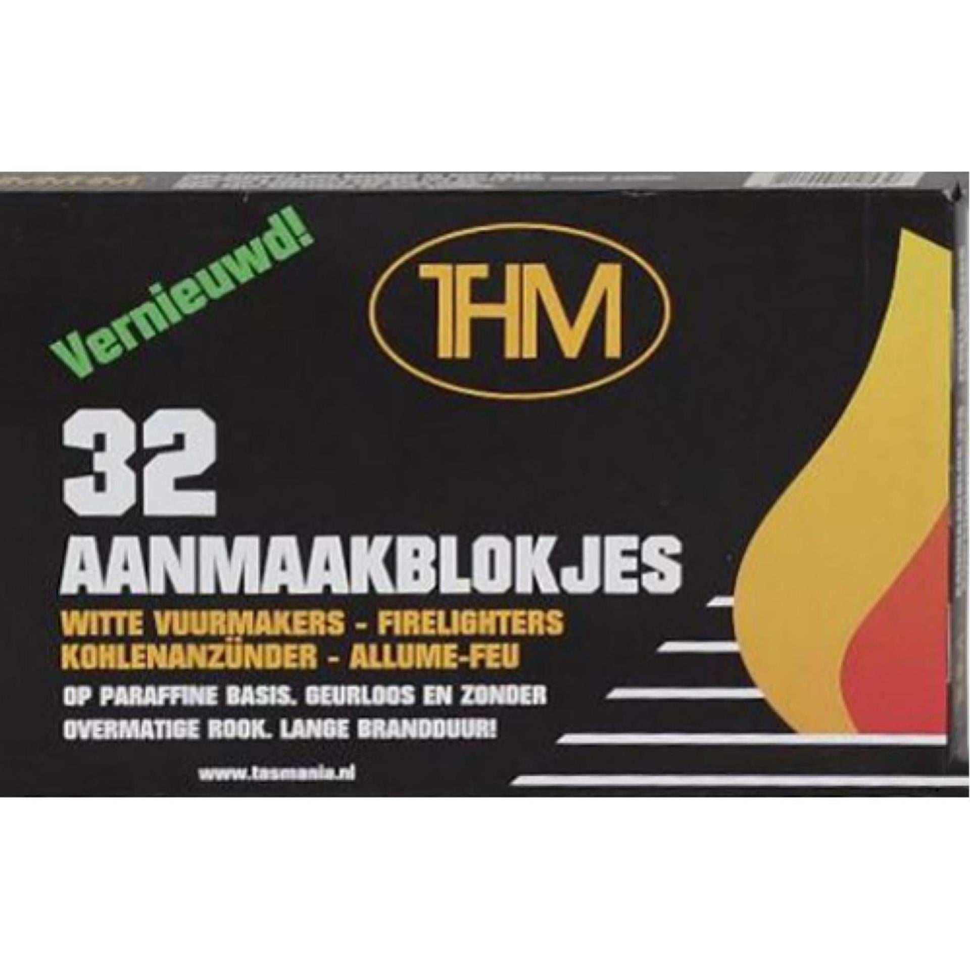 Thm weiße Feueranzünder Packung mit 32 Stück