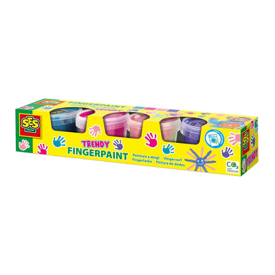 SES Fingerfarbe trendige Farben, 4x110ml