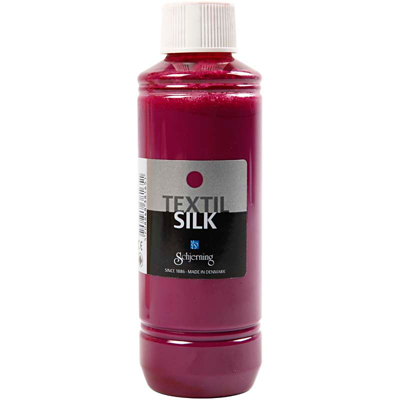 Schjerning Seidenfarbe Ascheseide, dunkelrosa, 250 ml 1 Flasche