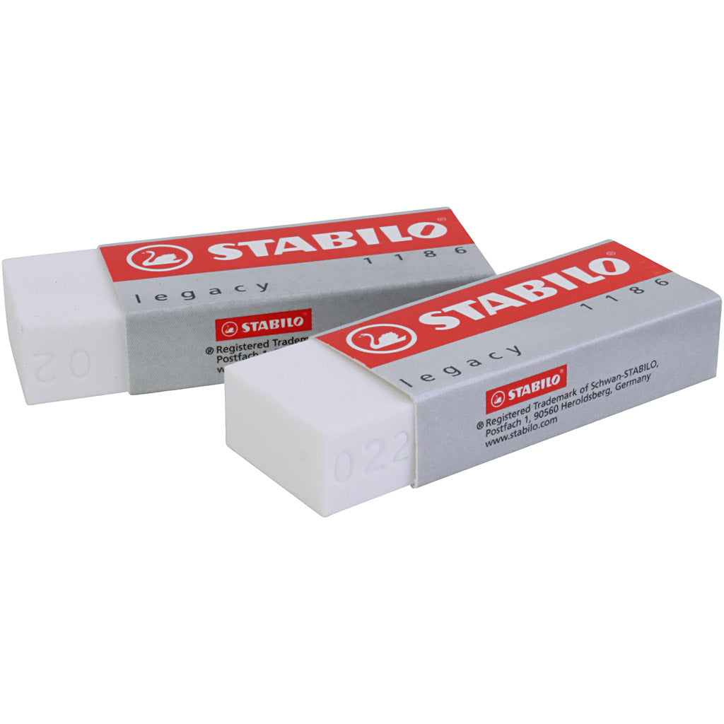 Radiergummi Stabilo, H: 1 cm, L: 6,3 cm, B: 2,3 cm, weiß, 20 Stück 1 Box