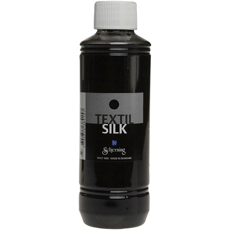 Schjerning Seidenfarbe Ascheseide, tiefschwarz, 250 ml 1 Flasche