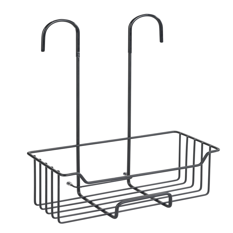 Wenko 1065528 - Duschablage Milo Edelstahl schwarz | 1 Stk