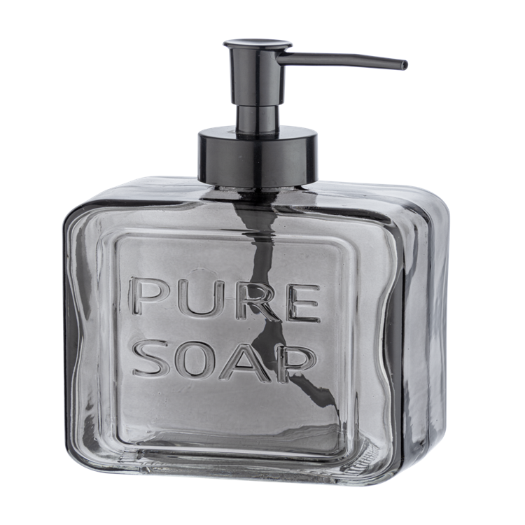 Wenko Seifenpumpe Glas grau 550 ml