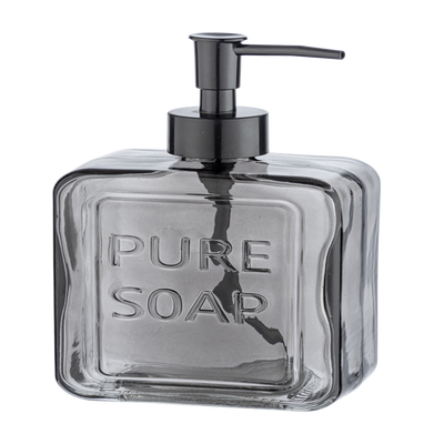 Wenko Seifenpumpe Glas grau 550 ml