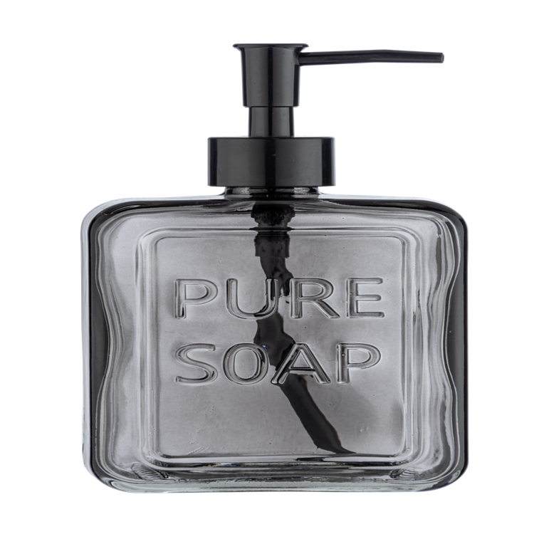 Wenko Seifenpumpe Glas grau 550 ml