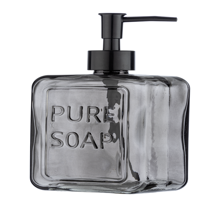 Wenko Seifenpumpe Glas grau 550 ml