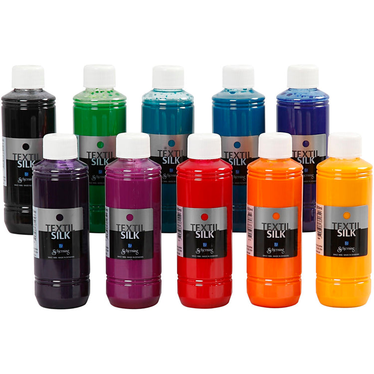 Schjerning Seidenfarbe Ascheseide, 10x250 ml 1 Box