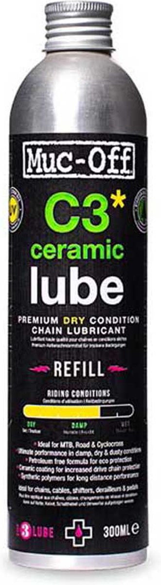 Muc-Off Fahrradwartung C3 Dry Ceramic Lube 300 ml Nachfüllpackung