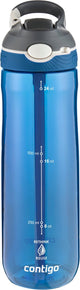 Contigo Ashland Autospout-Wasserflasche mit Strohhalm | große BPA-freie Trinkflasche mit 720 ml | Sportflasche | auslaufsichere Trinkflasche | ideal für die Schule, das Fitnessstudio, Radfahren, Laufen, Walken | Monaco