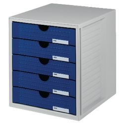 Kommode Han Burobox 1450-14 5 Schubladen blau