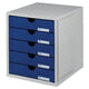 Kommode Han Burobox 1450-14 5 Schubladen blau