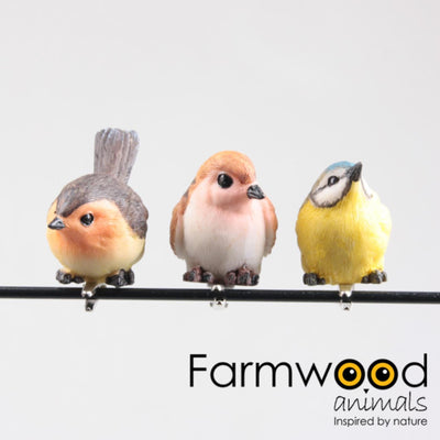 Farmwood-Tiere, Farmwood-Vogel auf Clip, 5,6 x 3 x 4 cm