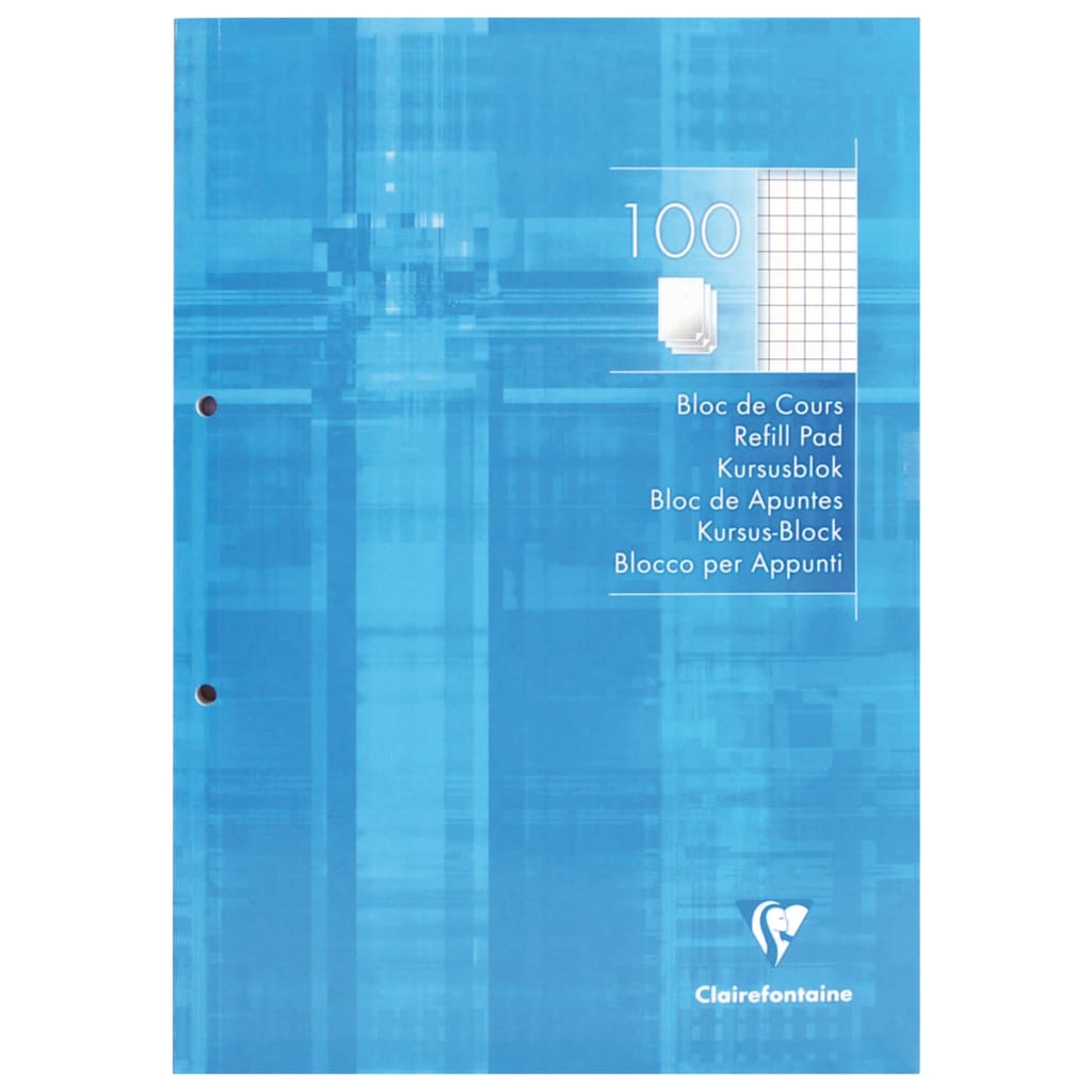 Clairefontaine Clairefontaine Navulblöcke 5 ST A4 ​​2 Löcher 100 Blatt mit Rand überprüft