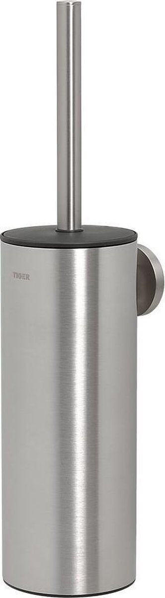 Tiger Noon – Toilettenbürste mit Halter – Edelstahl – gebürsteter Edelstahl