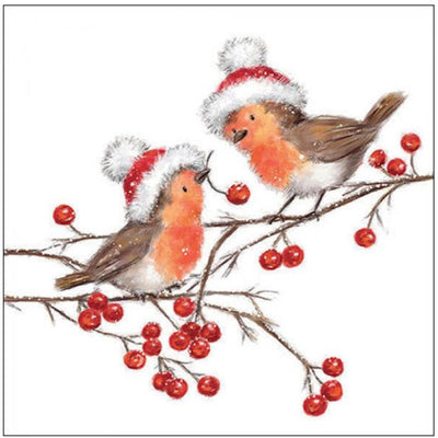 Ambiente Servietten 33cm Weihnachtsrotkehlchen