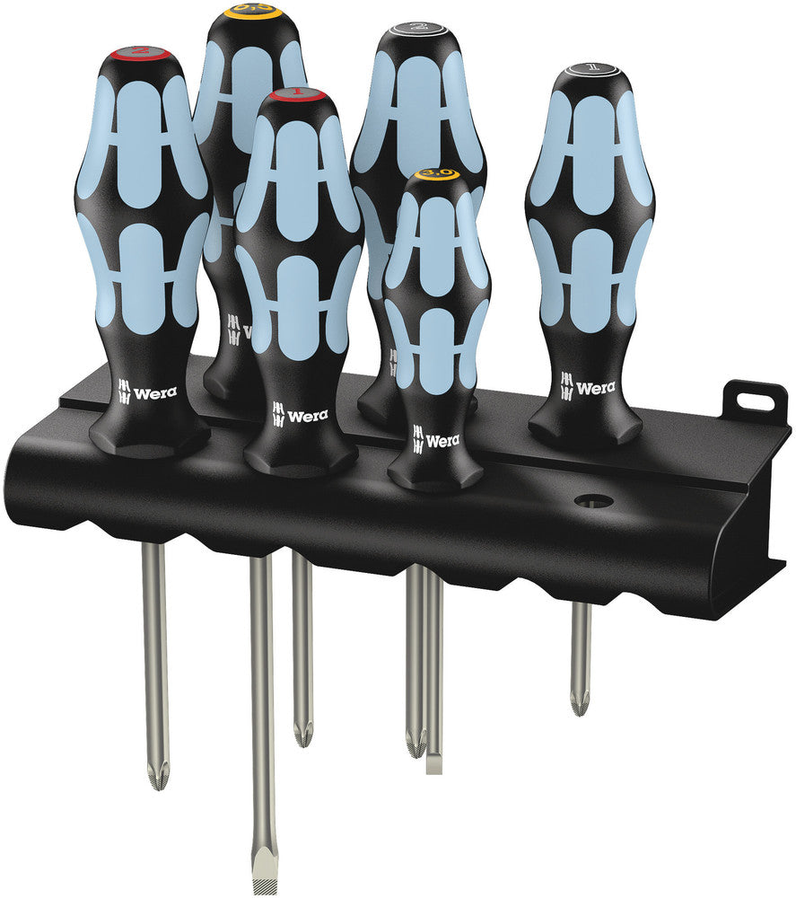 Wera 3334 3350 3355 6 Schraubendreher -Set, Edelstahl + Halten