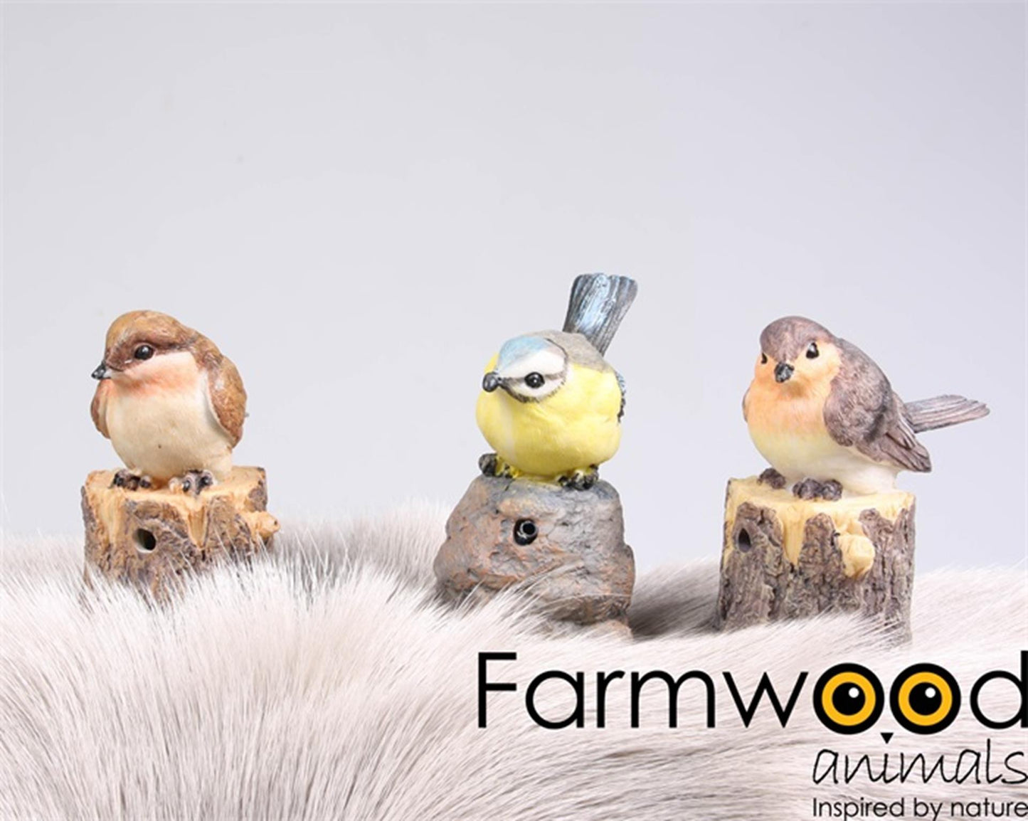 Bauernhoftiere, Gartenstatue, Vogel mit Geräusch, 9 x 6 x 10 cm
