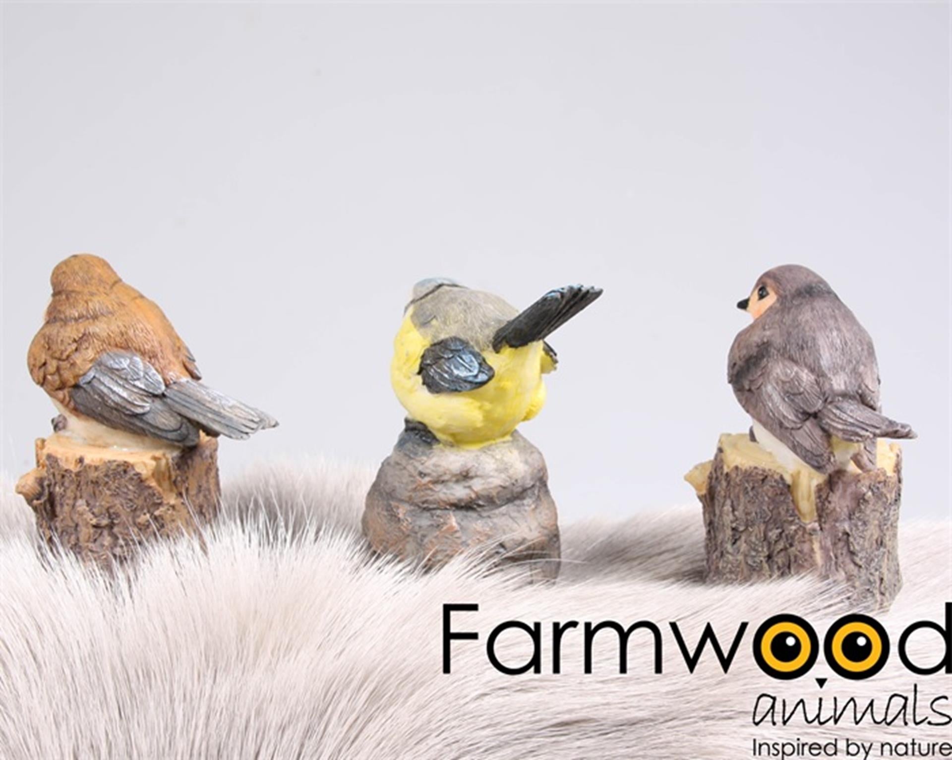 Bauernhoftiere, Gartenstatue, Vogel mit Geräusch, 9 x 6 x 10 cm