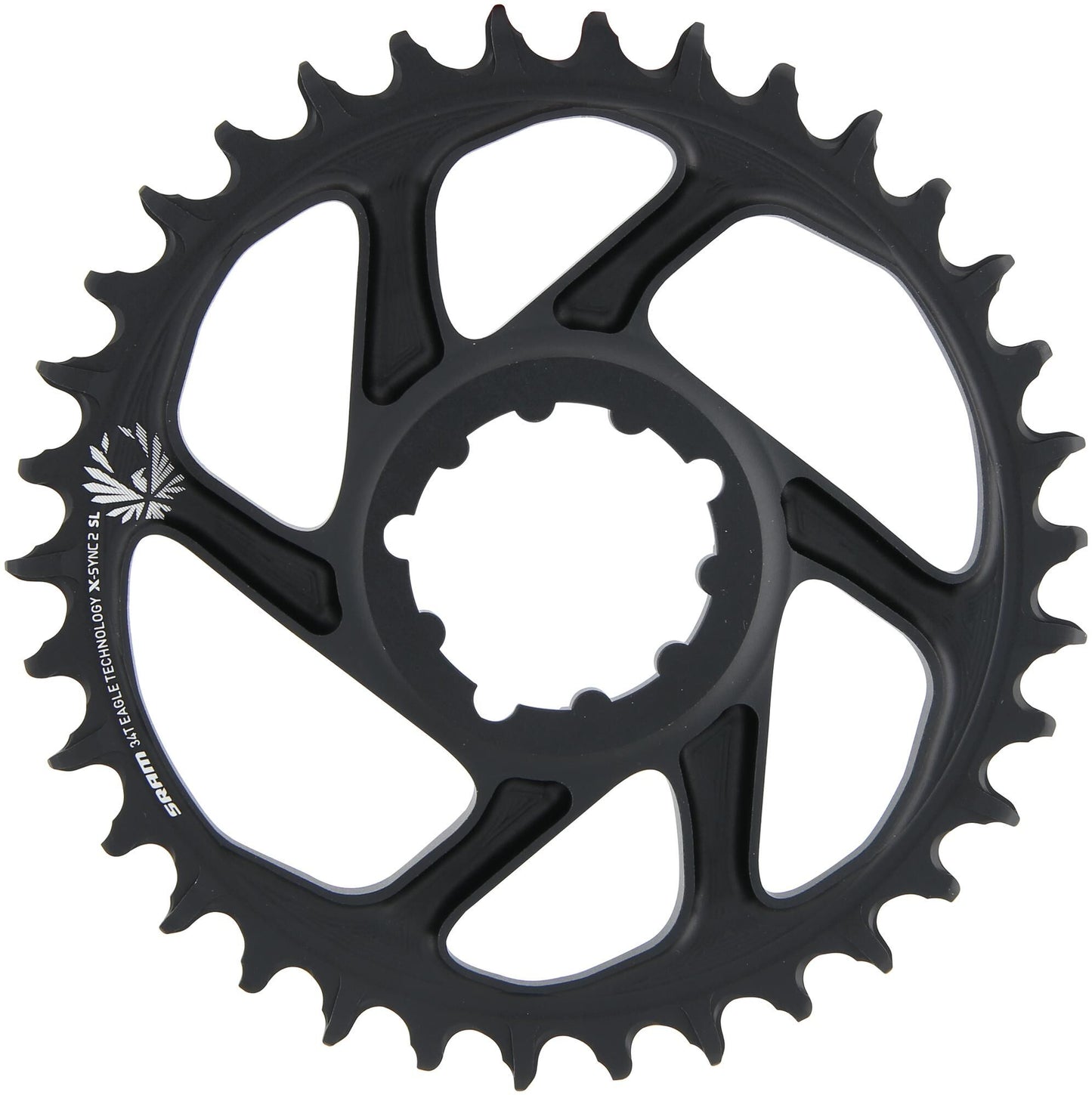 SRAM-Kettenring X-Sync2 SL 34 Zähne Alu Schwarz
