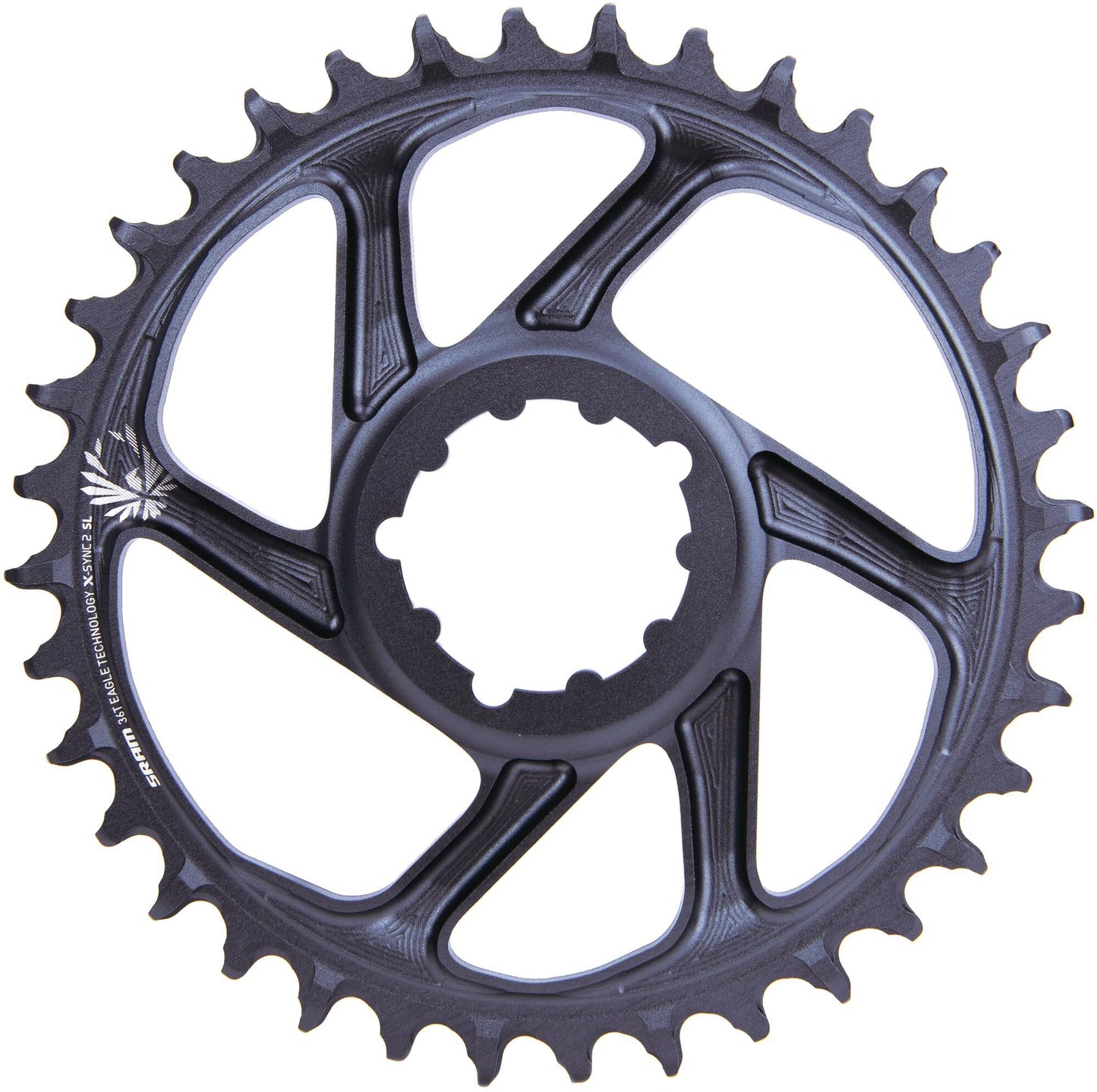 SRAM-Kettenring X-Sync2 SL 36T. Alu Lunar Gray