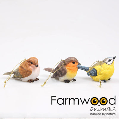 Farmwood-Tiere, Farmwood-Vogel mit Anhänger, 8 x 3,5 x 5 cm