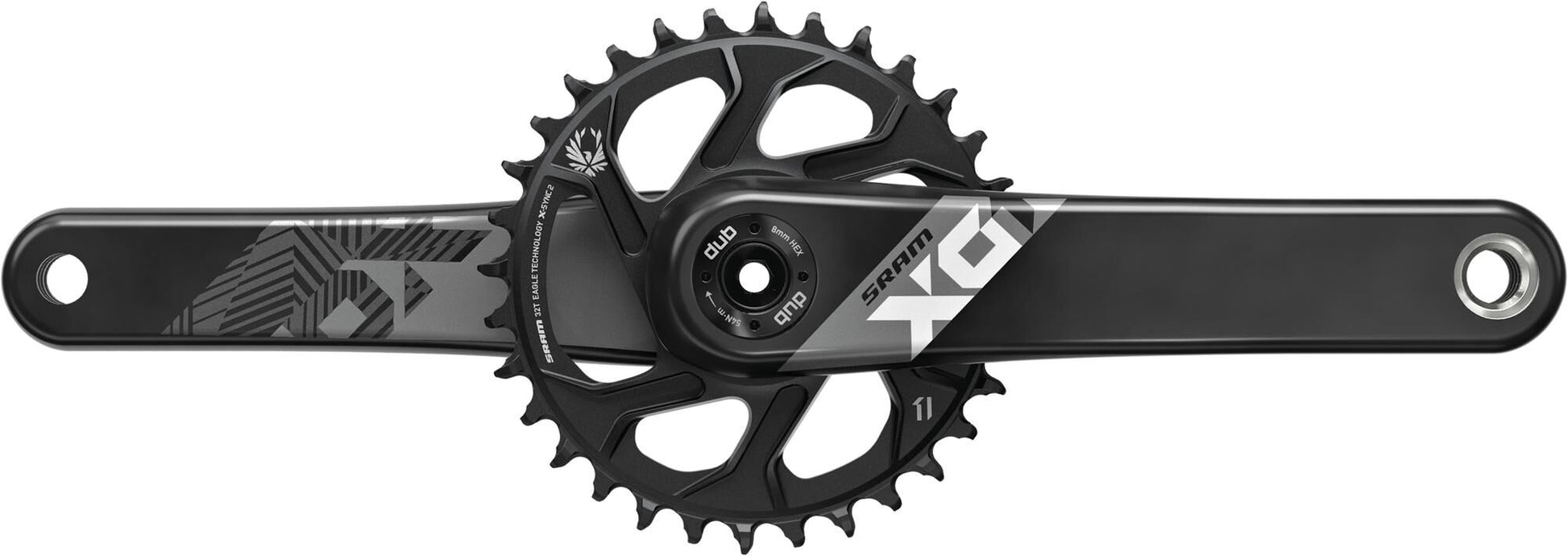 Sram Kurbelgarnitur X01 Eagle Krg X01 Eagle Dub 32 Z. 175 mm schwarz
