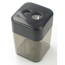 Bleistiftspitzer Office Depot normal + dicke Spitze, Doppelrohrmodell, Deckel