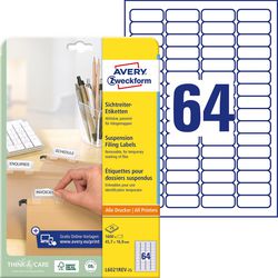 Etiketten für Hängeregister Avery Zweckform L6021Rev-25 weiß