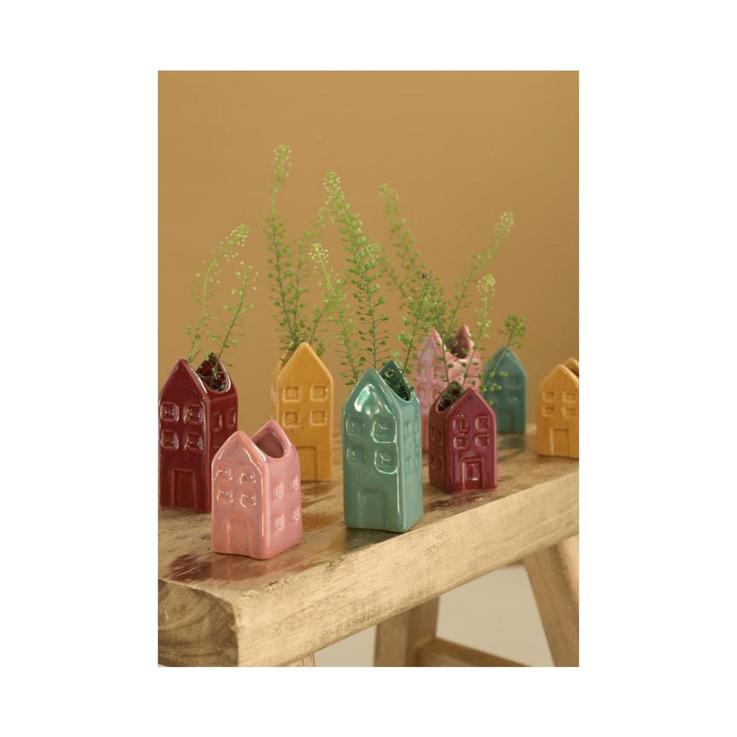 Ideen 4 Jahreszeiten Blumenvase Haus Amsterdam 3x3x6cm