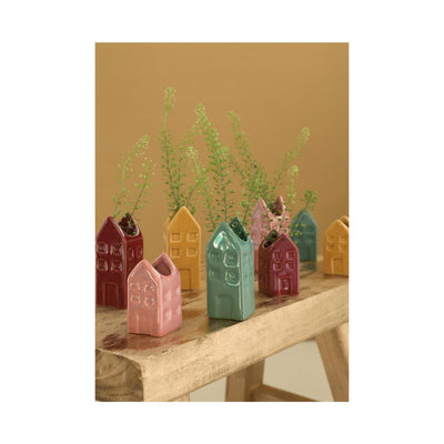 Ideen 4 Jahreszeiten Blumenvase Haus Amsterdam 3x3x6cm
