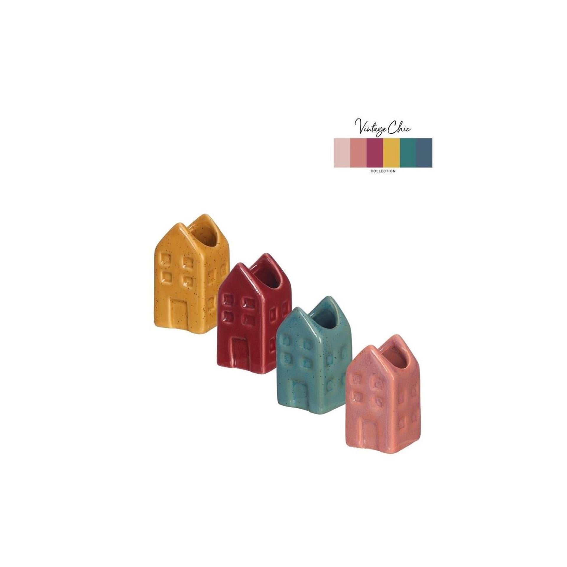 Ideen 4 Jahreszeiten Blumenvase Haus Amsterdam 3x3x6cm
