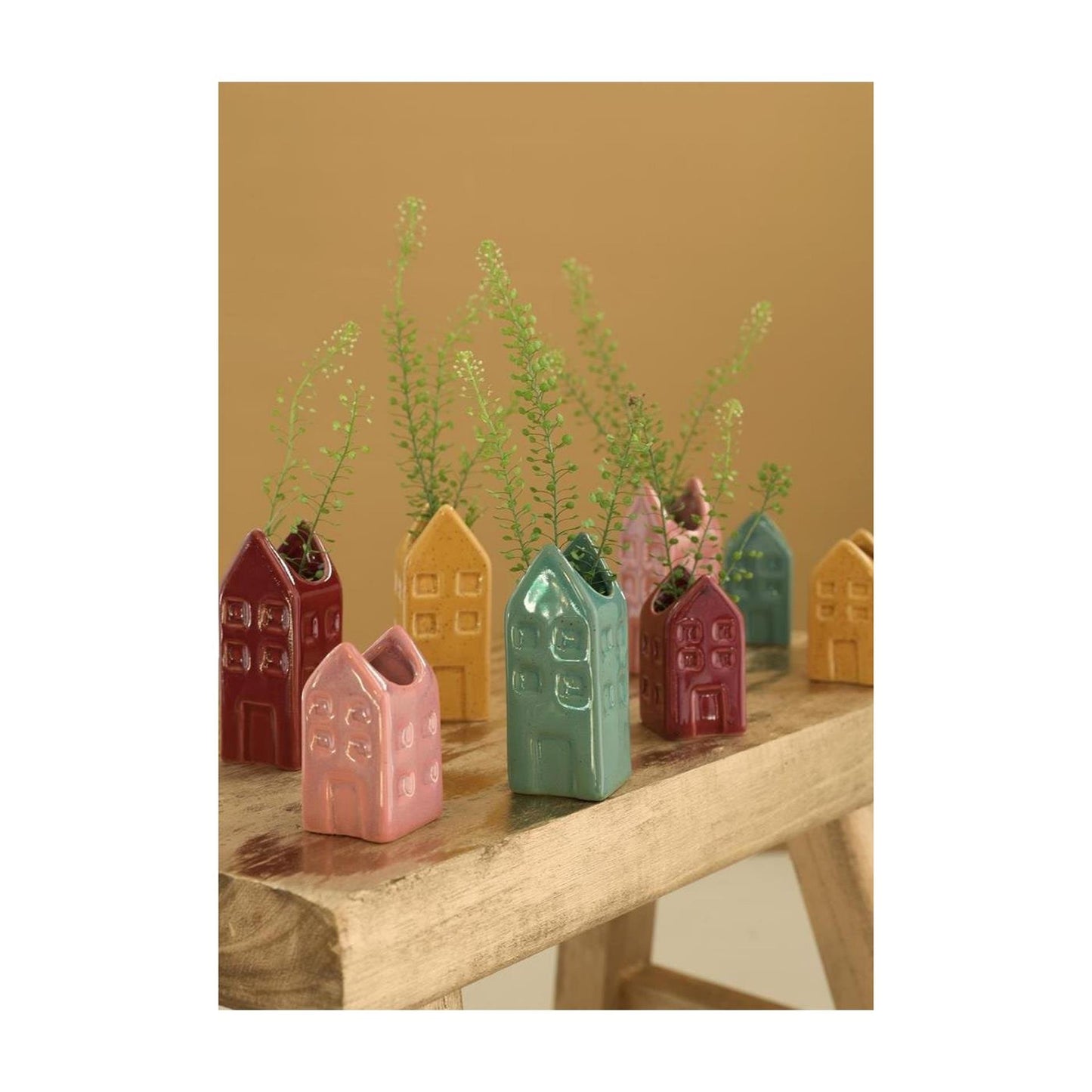 Ideen 4 Jahreszeiten Blumenvase Haus Amsterdam 3x3x8cm