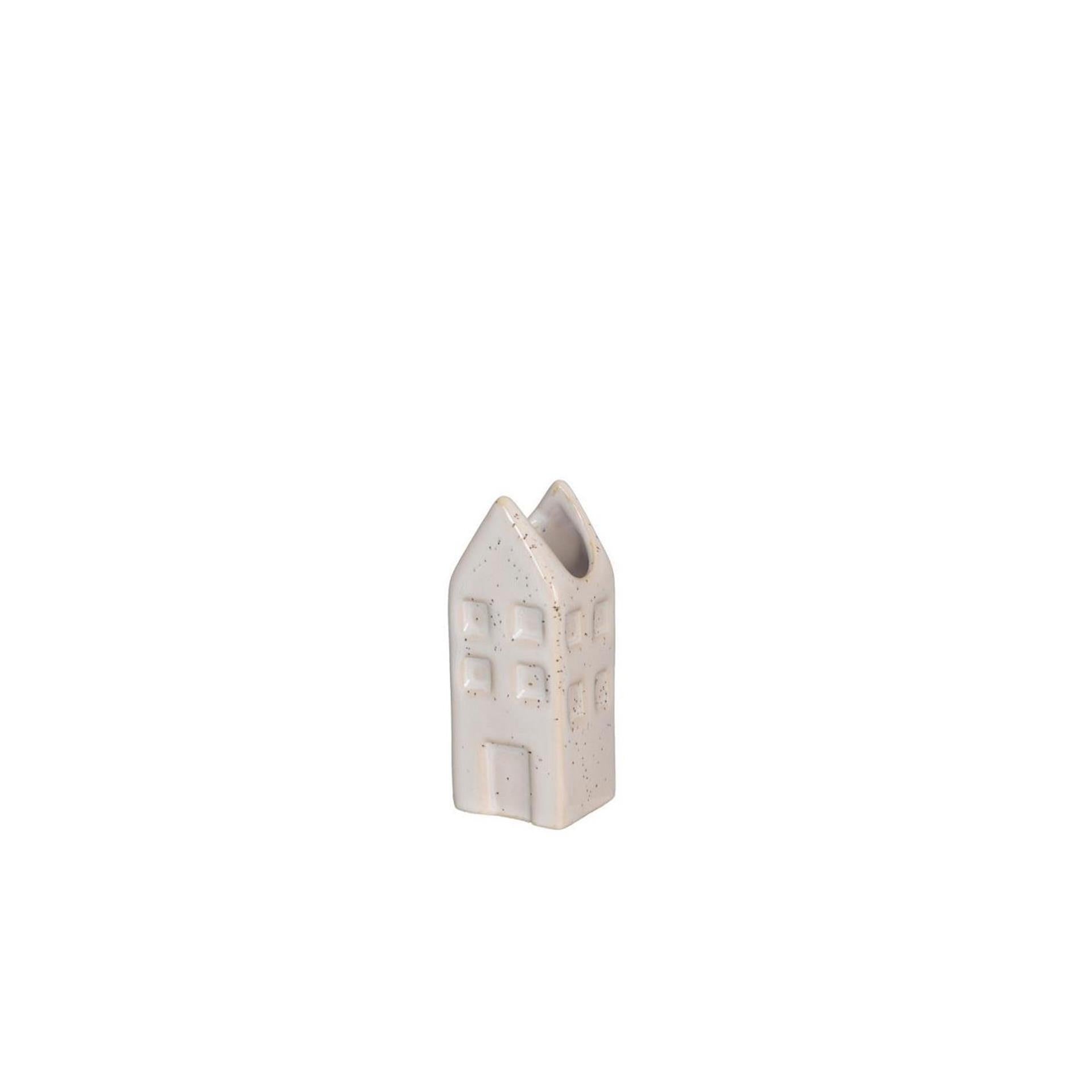 Ideen 4 Jahreszeiten Blumenvase Haus Amsterdam Creme 3x3x8cm