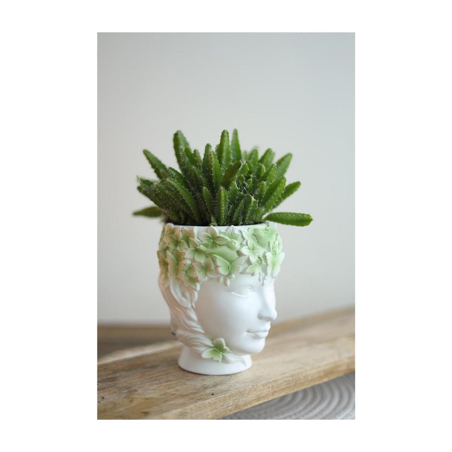 Ideen 4 Jahreszeiten Blumentopf Lady Natur 14x12xh14,5cm grün