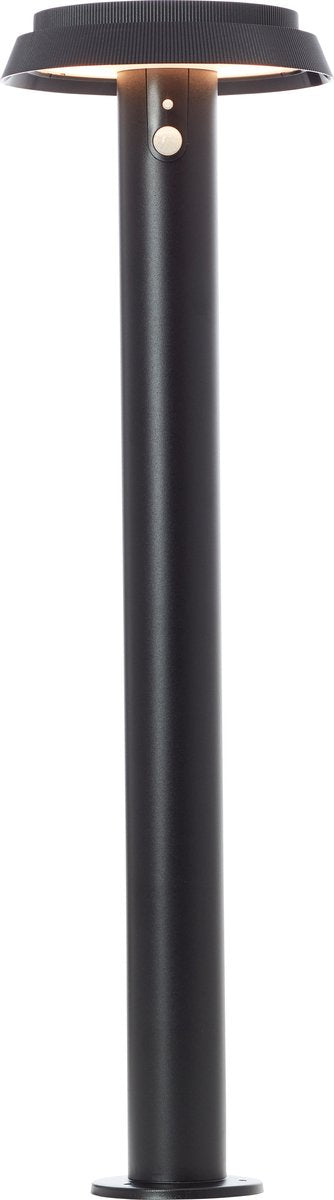 Brilliant Alvero – Außensockelleuchte – Höhe 70 cm – LED 4 W – Solar – 500 lm – 3000 K – IP44 – Sensor – Schwarz
