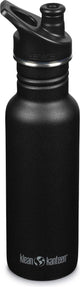Klean Kanteen Trinkflasche schmaler Sportdop 532 ml (18 Unzen) Schwarz