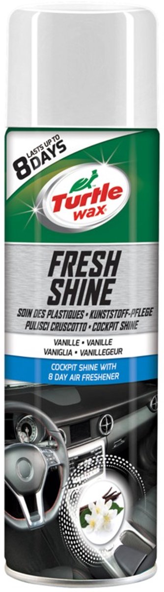 Schildkrötenwachs GL Fresh Shine Vanille – für alle Kunststoffteile im Innenraum – wirkt reinigend – antistatisch – verleiht Glanz – mit köstlichem Vanilleduft – 500 ml