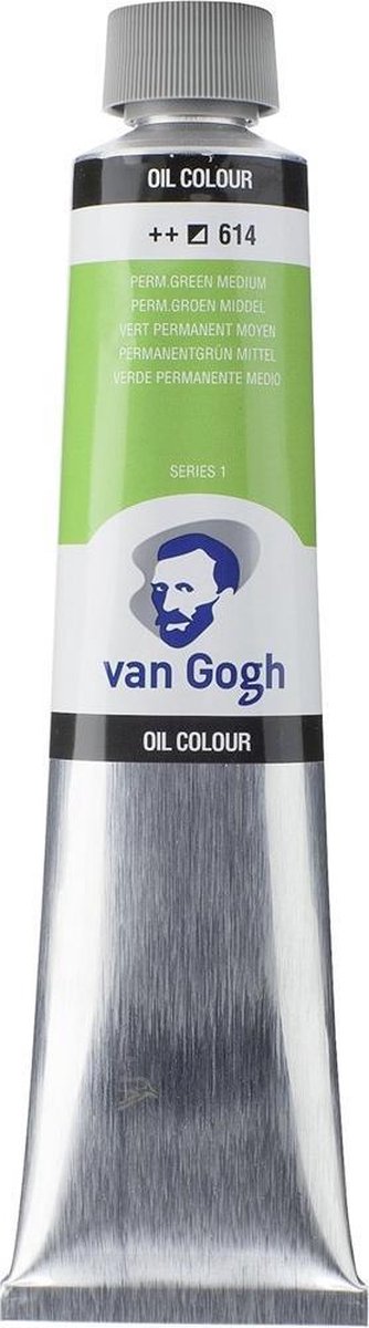 Van Gogh Ölfarbe Tube 200 ml permanent grün mittel 614