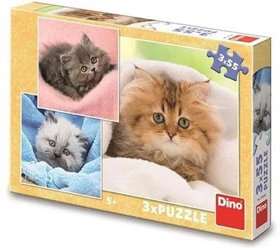 Puzzle süße Kätzchen 3 x 55 Stück