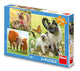 Dinotoys Dino -Kinderrätsel mit Hundemiten und Kühen - 3 x 55 Stücke