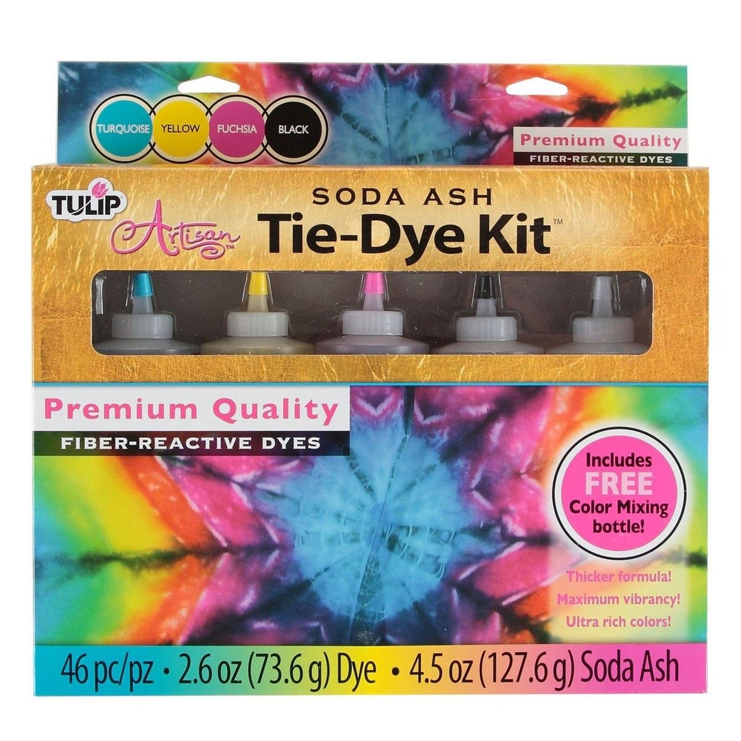 Tulpe Ein-Schritt-Batik-Tulpe • Batik-Set mit Natriumcarbonat, 4 Farben