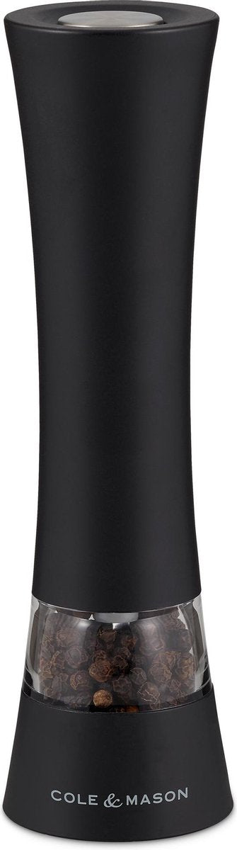 Cole Mason Burford elektronische Pfeffermühle, Salzmühle 18 cm – Acryl – ABS – Schwarz