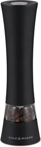 Cole Mason Burford elektronische Pfeffermühle, Salzmühle 18 cm – Acryl – ABS – Schwarz
